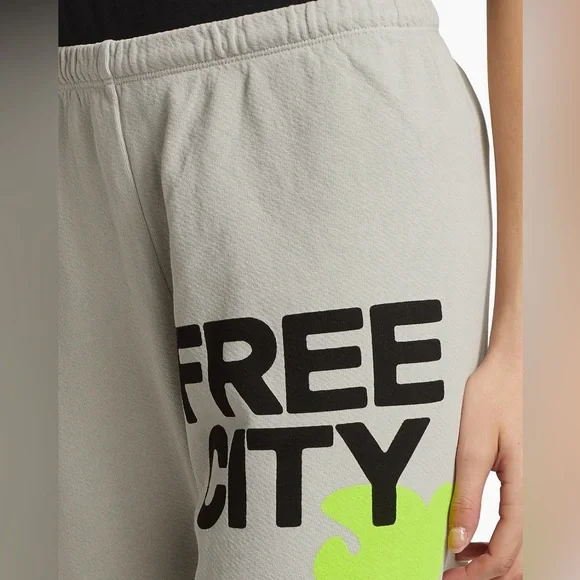 ✨FREECITY Logo Cotton Sweatpants in Stardust Size XS NWT - Picture 5 of 16